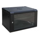 RACK02 KΑΜΠΙΝΑ ΕΠΙΤΟΙΧΙΑ ΜΕ ΓΥΑΛΙΝΗ ΠΟΡΤΑ 19'' 6U (600X450X370) 