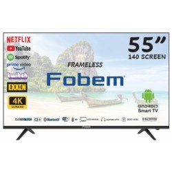Ξενοδοχειακή Τηλεόραση 55" 4K FRAMELESS Android FOBEM  - Προσφορά Black Friday
