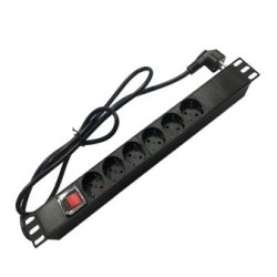 ΠΟΛΥΠΡΙΖΟ ΓΙΑ RACK 19" 6 ΘΕΣΕΩΝ ΑΛΟΥΜΙΝΙΟΥ - ACCES12