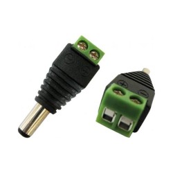 Αρσενικό φις DC (2.1/5.5mm) με κλέμα